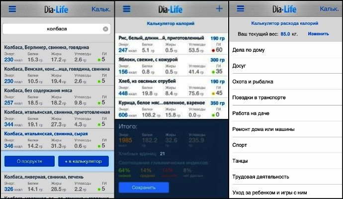 Мобильное приложение для учета калорий